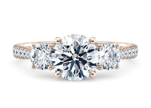 Lisbon in Rose Gold set with a Round cut diamond.