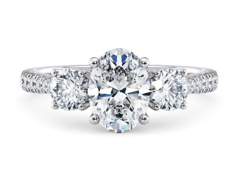 Lisbon in White Gold (9k) set with a Oval cut diamond.