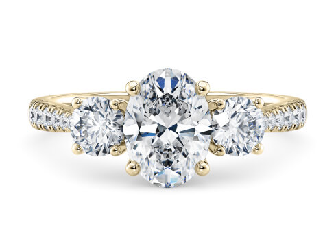 Lisbon in Gult gull (9k) set with a Oval cut diamant.