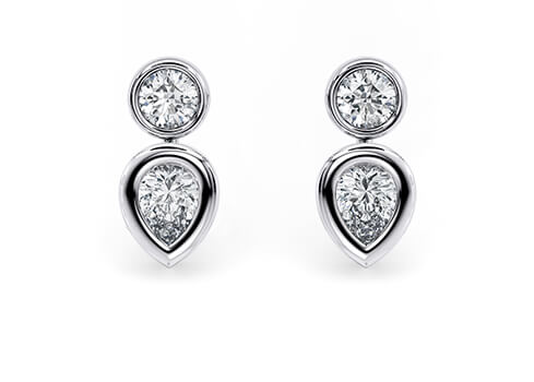 Pear Stud in 白金.