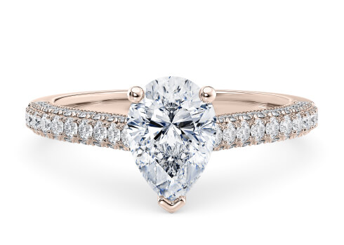 Bloomsbury in Rose Gold set with a Pear cut diamond.