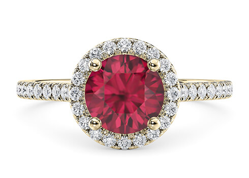 Aphrodite in Guld set with a Rund cut diamant.