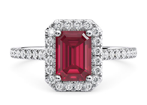 Aphrodite in Hvidguld (9k) set with a Rektangel cut diamant.
