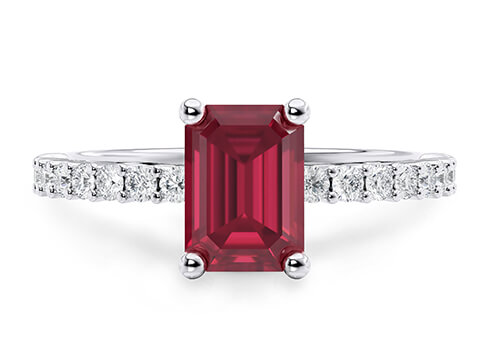 Duchess in Hvidguld (9k) set with a Rektangel cut diamant.