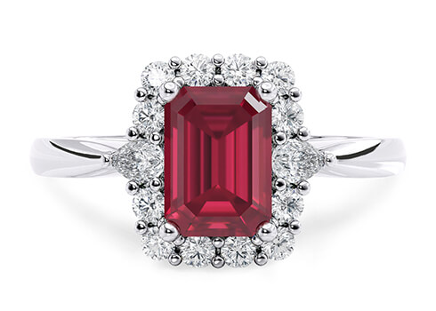 Hampstead in Hvidguld set with a Rektangel cut diamant.