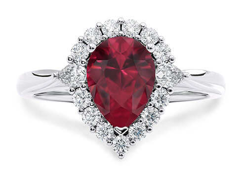 Hampstead in Aur alb set with a Pere cut diamant.