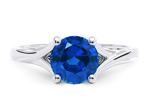 Hanover in ذهب أبيض (9 قيراط) set with a مستدير cut ماسة.