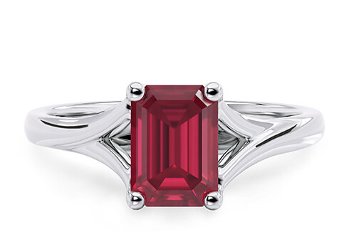 Hanover in Hvidguld (9k) set with a Rektangel cut diamant.