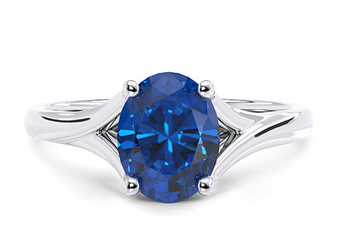 Hanover in Hvitt gull (9k) set with a Oval cut diamant.