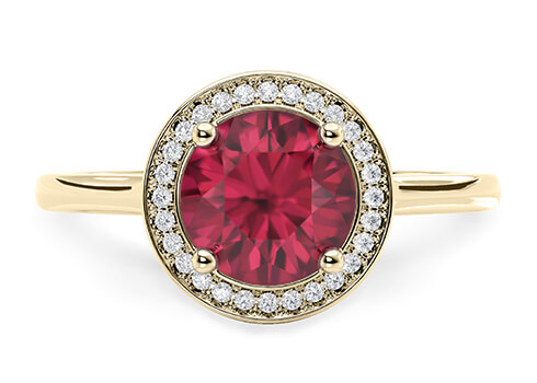 Minerva in Guld set with a Rund cut diamant.