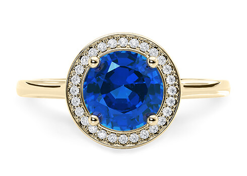 Minerva in Oro Giallo set with a Rotondo cut diamante.