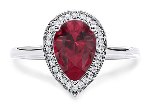 Minerva in Aur alb set with a Pere cut diamant.