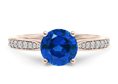 Victoria in Roségold set with a Brillant cut diamant.