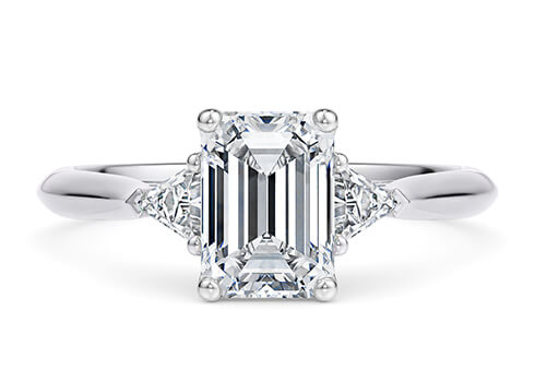 Paris in Bílé zlato (9k) set with a Emerald cut diamant.