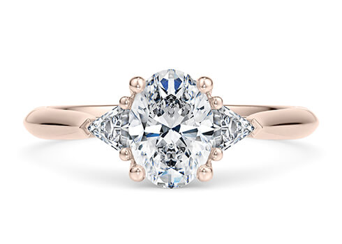 Paris in Rose Gold set with a Oval cut diamond.