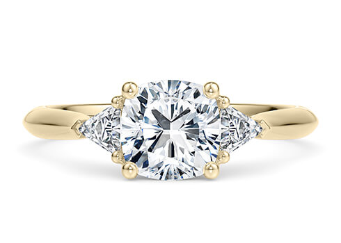 Paris in Gult guld (9k) set with a Pude cut diamant.