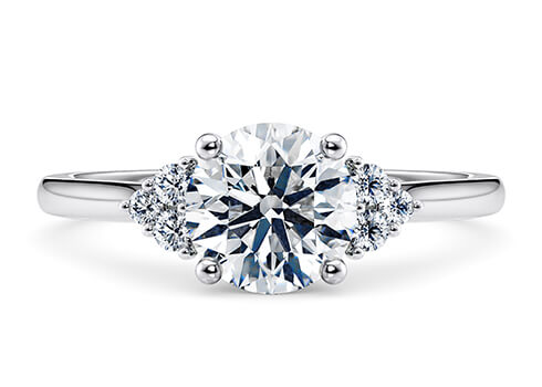 Rosa in Hvitt gull (9k) set with a Rund cut diamant.