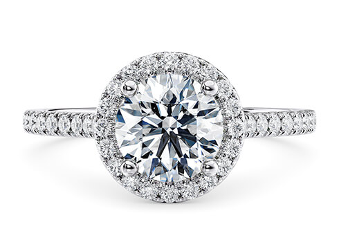 Aphrodite in White Gold (9k) set with a Round cut diamond.