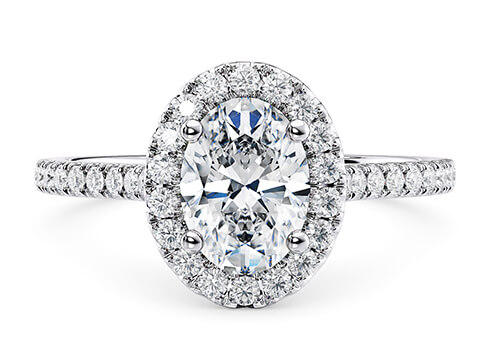 Aphrodite in White Gold (9k) set with a Oval cut diamond.