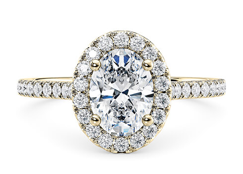 Aphrodite in Yellow Gold (9k) set with a Oval cut diamond.