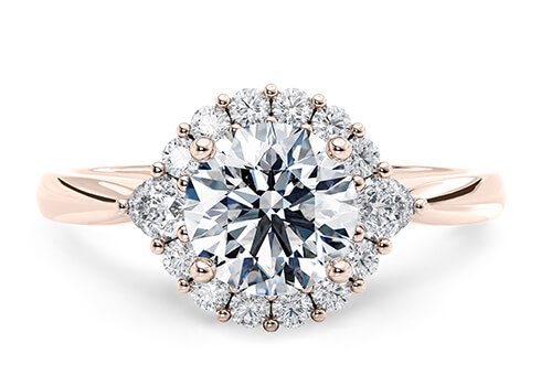 Hampstead in Rose Gold set with a Round cut diamond.