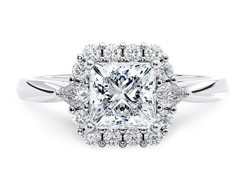 Hampstead in Platin set with a Prinzess cut diamant.