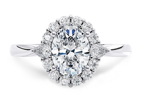 Hampstead in Fehér arany (9k) set with a Ovális cut gyémánt.