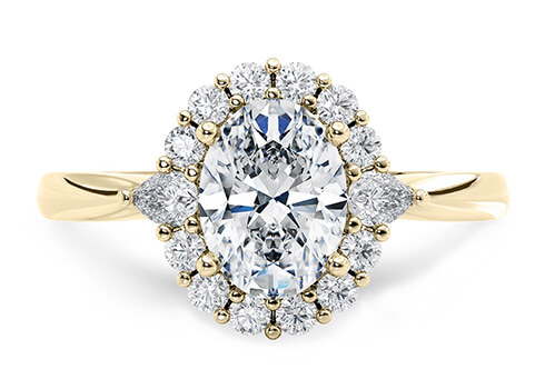 Hampstead in Ouro amarelo (9k) set with a Oval cut diamante.