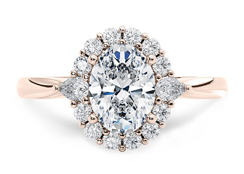 Hampstead in Rose Gold set with a Oval cut diamond.