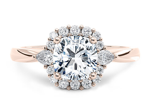 Hampstead in Rose Gold set with a Cushion cut diamond.