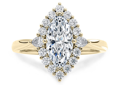 Hampstead in Guld set with a Marquise cut diamant.