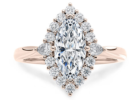 Hampstead in Rose Gold set with a Marquise cut diamond.