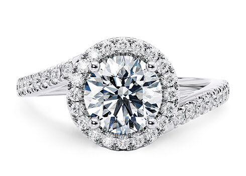 Kew in Białe złoto (9k) set with a Brylant cut diament.