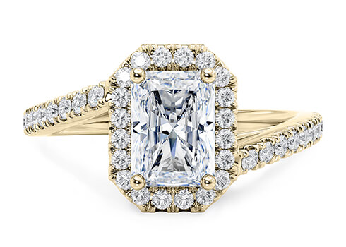 Kew in Gelbgold set with a Radiant cut diamant.