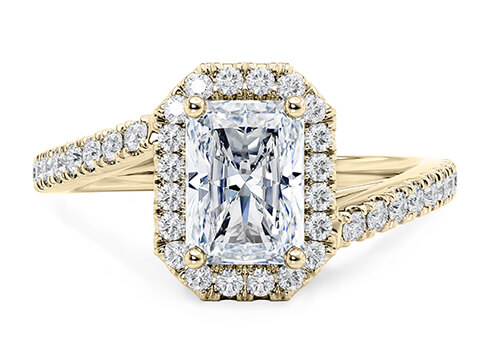 Kew in Guld set with a Radiant cut diamant.