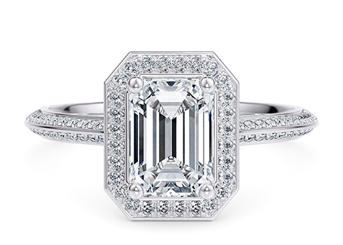 Olympia in Hvidguld (9k) set with a Octagon cut diamant.