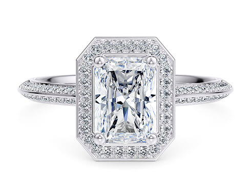 Olympia in Valkoinen kulta (9k) set with a Säteilevä cut timantti.