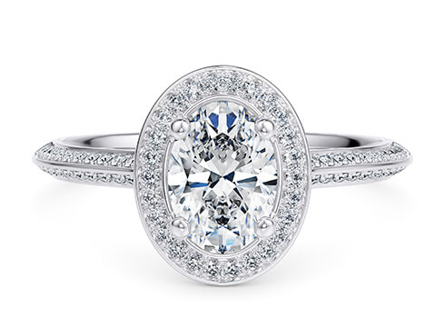 Olympia in Hvidguld set with a Oval cut diamant.