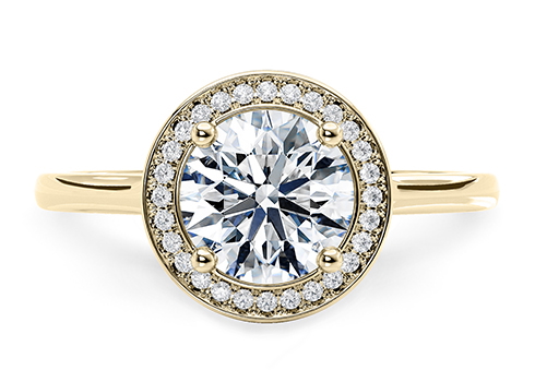 Minerva in Aur galben (9k) set with a Rotund cut diamant.