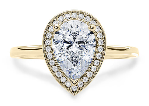 Minerva in Gult guld (9k) set with a Päron cut diamant.