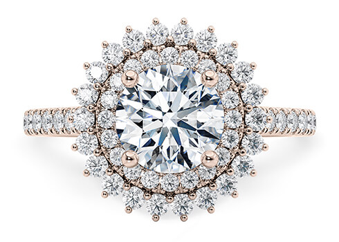 Berkeley in Rose Gold set with a Round cut diamond.