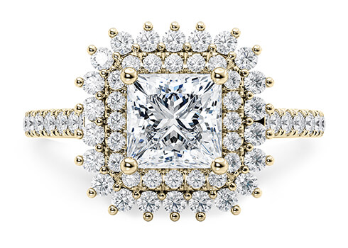 Berkeley in Yellow Gold (9k) set with a Princess cut diamond.