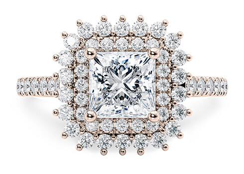 Berkeley in Roségold set with a Prinzess cut diamant.