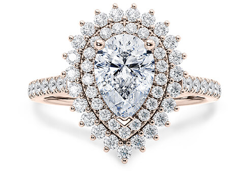 Berkeley in Rose Gold set with a Pear cut diamond.