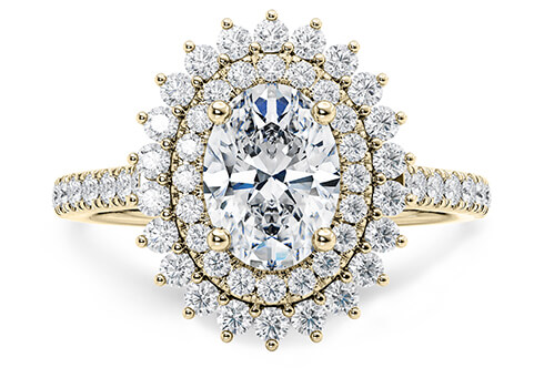 Berkeley in Or jaune (9k) set with a Taille ovale cut diamant.