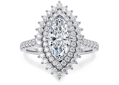 Berkeley in Platinum set with a Marquise cut diamond.