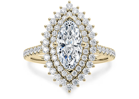 Berkeley in Or jaune set with a Marquise cut diamant.
