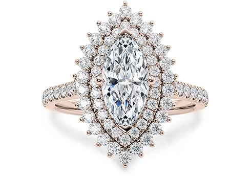 Berkeley in Rosaguld set with a Marquise cut diamant.
