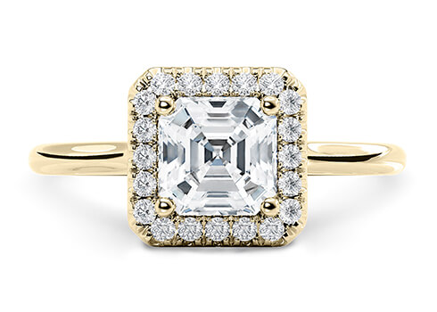 Rossetti in Ouro amarelo (9k) set with a Asscher cut diamante.