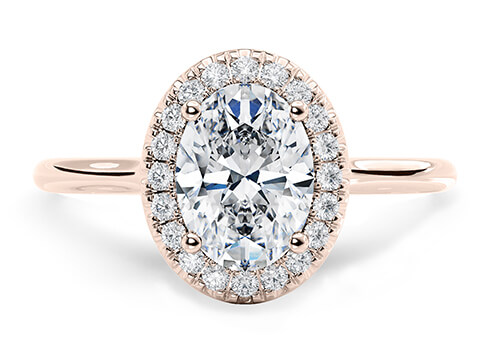 Rossetti Engagement Ring in Rosaguld set with a Oval cut diamant.